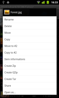 File item small menu