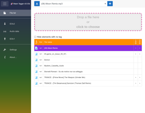 File loading and listing