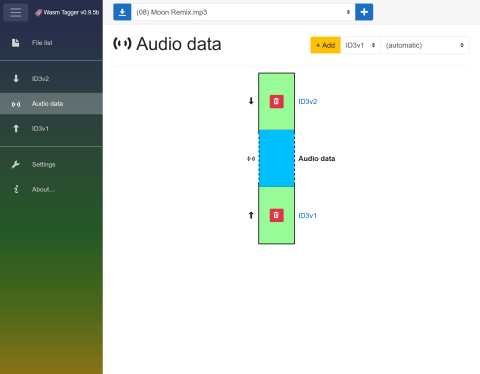Audio data placement