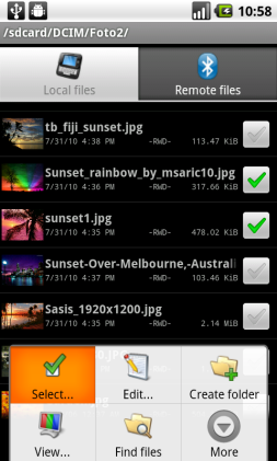 Here is the new SELECT&hellip; button from main MENU