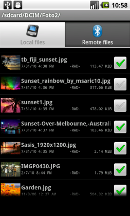When a select option is clicked, the items are selected accordingly to the command pressed
