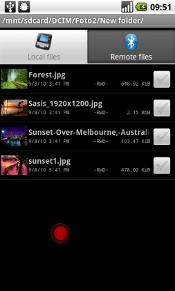 4a. Long-press over an empty area of a partially filled file view&hellip;