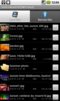 2. Go back to local files and enter into the desired folder